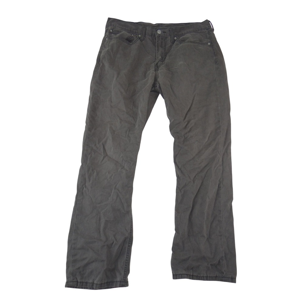 Levis 514 Straight Fit Pants Mens 34x29 Charcoal Gray Cotton Blend‎ 3782